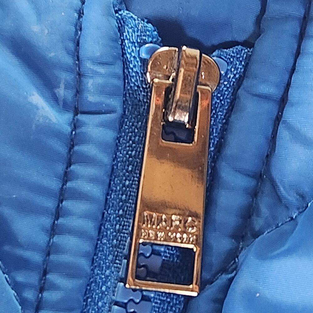 Marc New York (Andrew Marc) Electric Blue / Black Quilted Zip Front Vest Size S - Picture 11 of 11